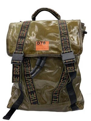 DIESEL D78 ONLY THE BRAVE Backpack, PVC, Khaki (Plain)