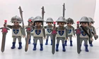 PLAYMOBIL KNIGHTS MEDIEVAL CASTLE VINTAGE 1993 4616 BLUE FLEUR DE LIS LOT OF 7