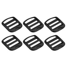 Metal Ladder Buckle Slider, 6pcs 32mm 1-1/4" Inner Width, Black