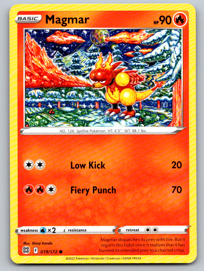 Magmar 019/172 Common SWSH09: Brilliant Stars Pokemon Lightly Played