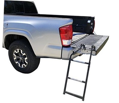  Pickup Truck Tailgate Ladder - Universal Fit, Stainless Steel Self Drilling 