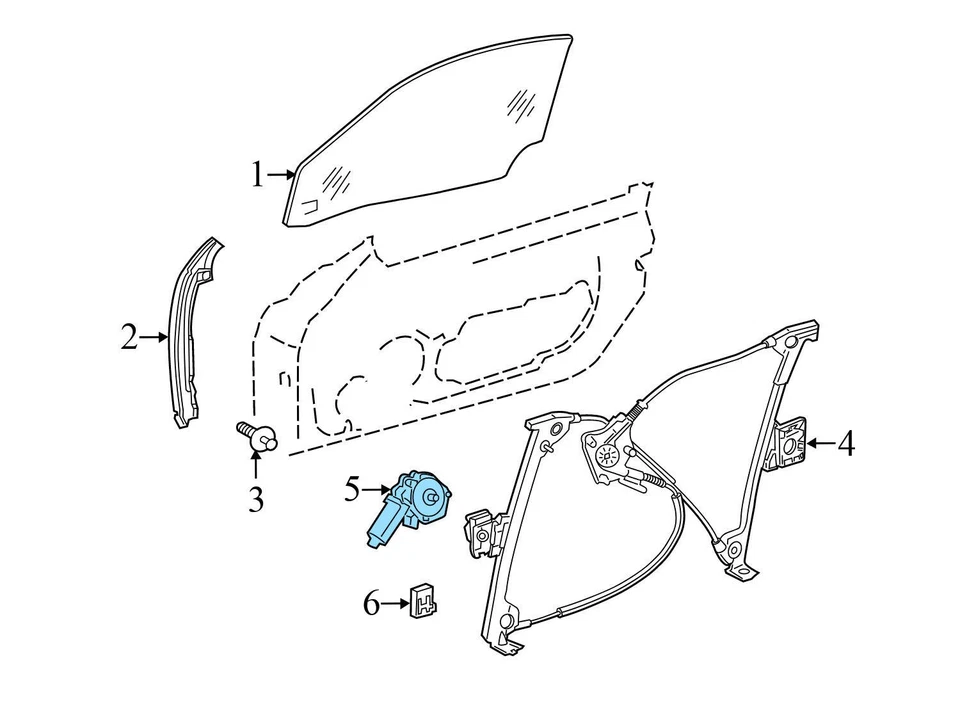 2002-2012 MERCEDES-BENZ SL500 - Front Right Window Motor 1718201442 - Image 3 of 4