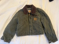 Carhartt Kids Vintage Denim Fleece Lined Coat Sz 4t-5t