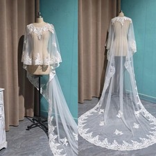 Appliques Bridal Wraps Bolero Topper for Bride Wedding Dress Cover Up Jackets