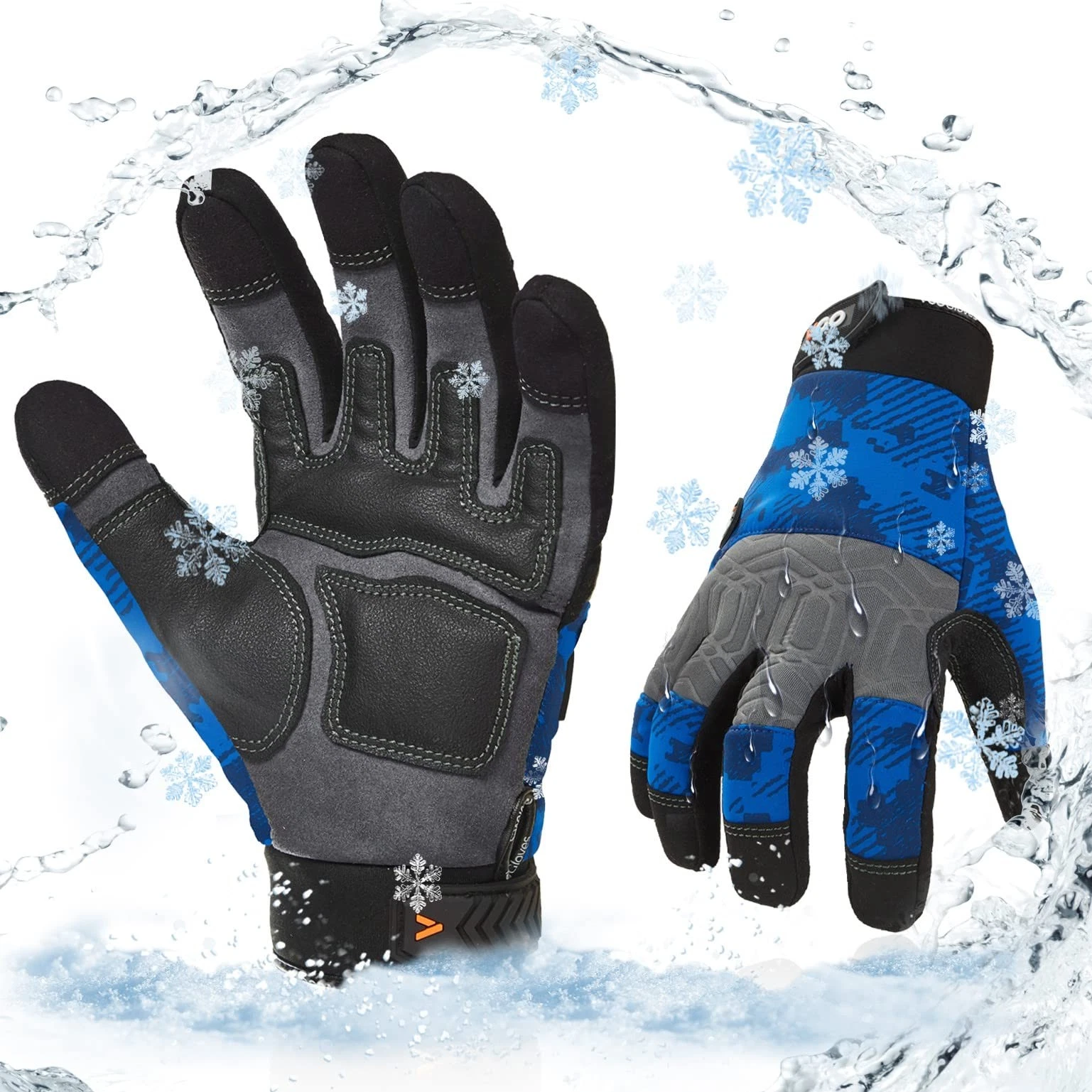 Vgo... Thermal Waterproof Gloves Touch Screen Men for Working Cycling Warehouse