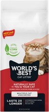 Multiple Cat Unscented 32-Pounds Natural Ingredients Quick Clumping Flushable