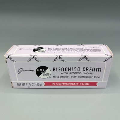 Genuine Black & White BLEACHING CREAM 1.5 oz. New/Sealed Discontinued Damage Box