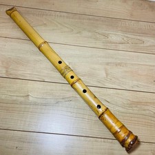 Japanese Instrument Shakuhachi vertical bamboo flute 24.8inch with sign