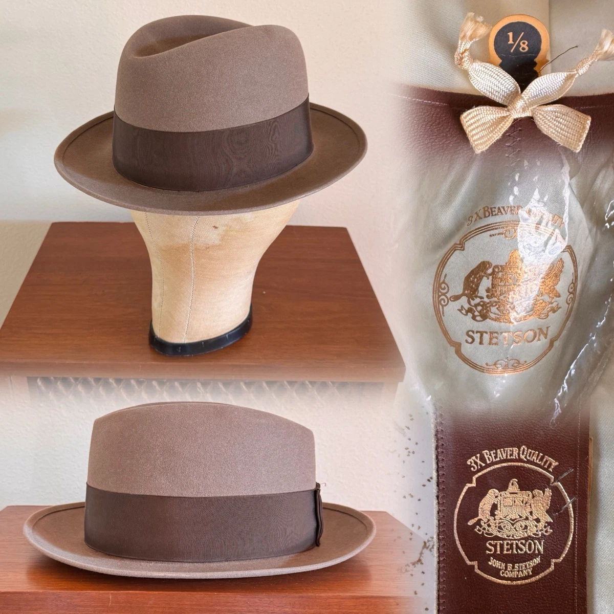 帽子 50s Vintage STETSON Stetsonian 1/4 58cm Stetson Original 1950s Vintage Hats for Men for sale | eBay