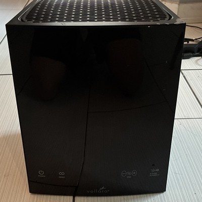 Vollara Air & Surface Pro Tabletop Ionizer Air Purifier Fan Light Black