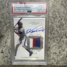 2020 Panini Flawless Vladimir Guerrero JR. Auto Logo Patch Ruby /15 Blue Jays
