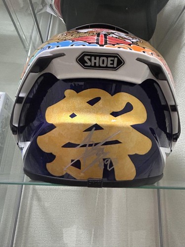 SHOEI X-Fourteen MARQUEZ MOTEGI 3 TC-2 L Size 59-60cm Helmet Autographed No Box - Picture 4 of 7