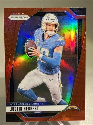 2024 Panini Prizm Justin Herbert True Red Prizm Retail Case Hit SSP Chargers