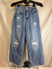 Zara Juniors Distressed Wide-Leg Jeans size 13/14 Years