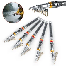 2.1-3.6M Carbon Fiber Telescopic Fishing Rod Pole Sea Saltwater Freshwater New