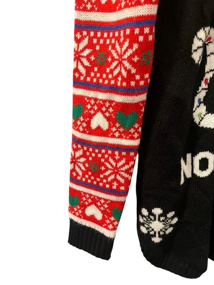 Suéter No Boundaries Nope Not Today Navidad Gato Feo Talla XL Divertido Vacaciones Foto 4 de 4