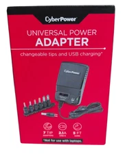 CyberPower Universal AC Adapter Charger With 7 Changeable Tips 21.A USB 