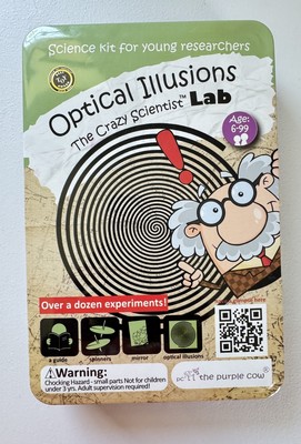 The Crazy Scientist Lab Optical Illusions 12+Experiments Kit Purple Cow