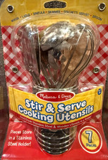 Melissa  Doug Stir and Serve Cooking Utensils 7 pcs Kitchen Play