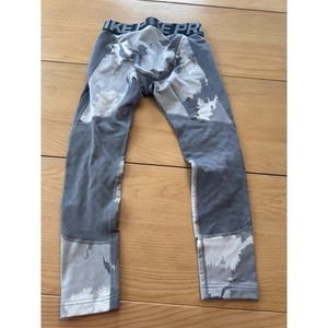 Nike Pro Hyperwarm Compression Boys L Grey Camo Athletic Tights 915393-065