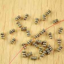 100pcs 6 3.5mm dark gold-tone compress spacer beads h2313