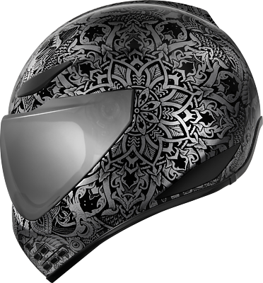 Icon Domain Gravitas Motorcycle Helmet - Black - Choose Size | eBay