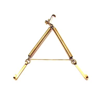 INFERRAMENTA Brass spring hanger 16x25 cm hooks for wall plates hangers