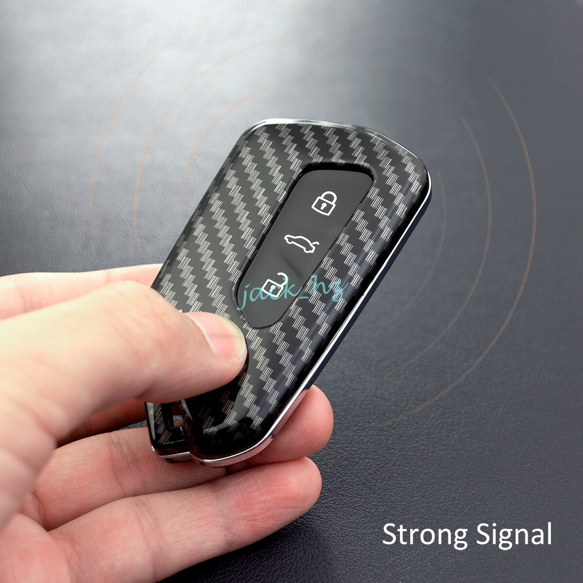 Carbon Fiber Car Key Fob Cover Case Shell For VW Golf GTI MK8 ID.4 2020 ...