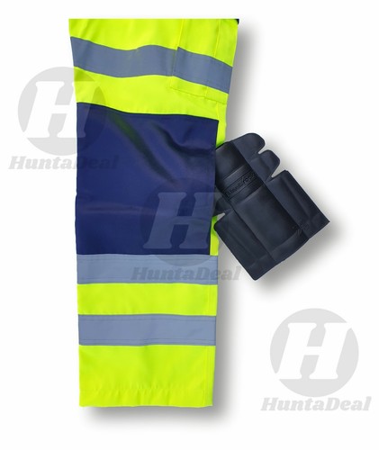 Hi Vis Trouser Cargo Viz Cotton Work Combat Visibility Pants Pocket Orange High - Picture 6 of 18