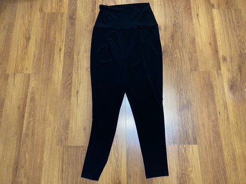CREA CONCEPT BLACK STRETCH LYCRA JERSEY HIGH WAIST CROSS OVER HAREM TAPERED PANT