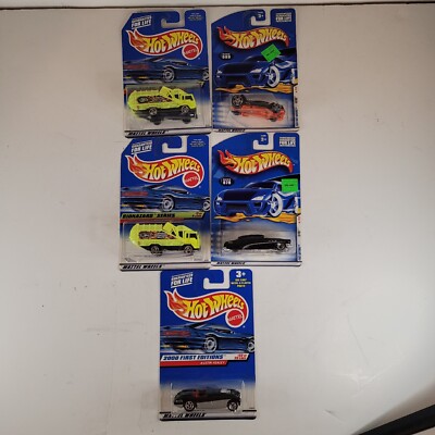 Hot Wheels Various Blue Card Lot of 5 Different Cars, Vans, or Trucks, etc. NEW