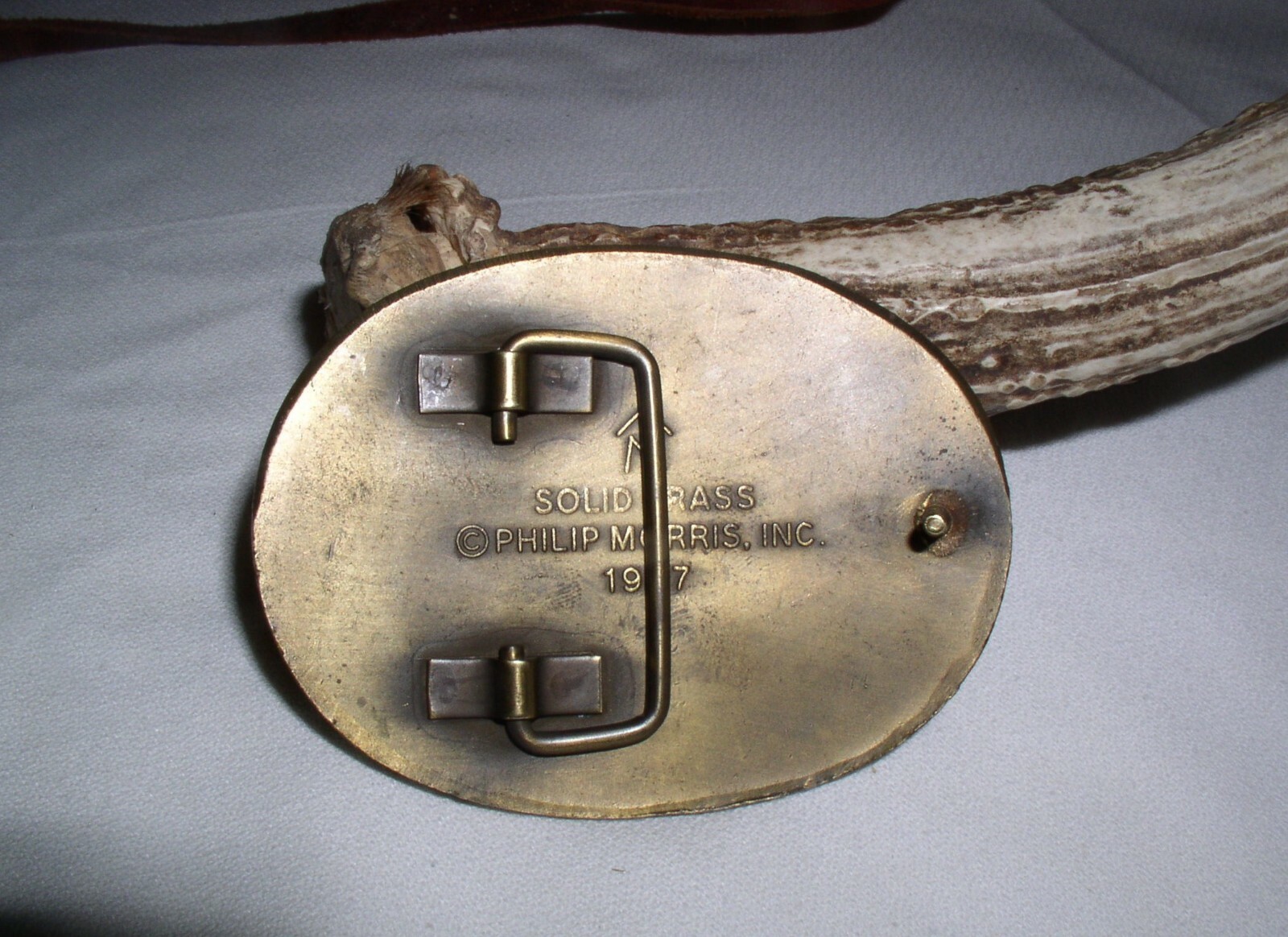 Marlboro Belt Buckle 1987 Brass Gem