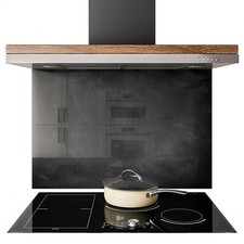Glass Splashback Kitchen Tile Cooker Panel ANY SIZE Black Board Concrete 0741