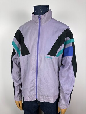 Adidas Originals Vintage 90s Purple Nylon Track Top Jacket Size M