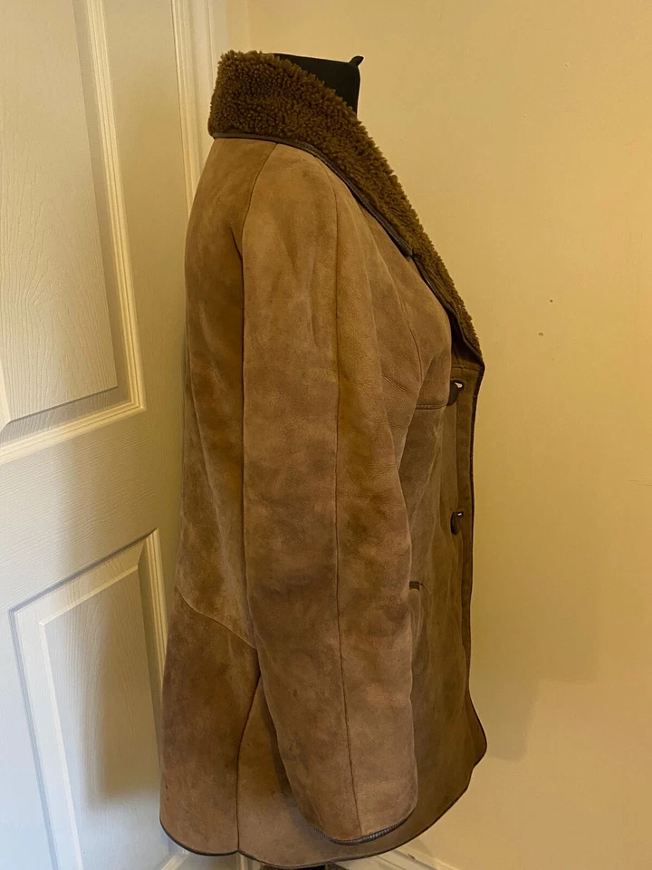 Vintage D. T Bayliss & Son Vintage Brown Authentic Sheepskin Jacket Size M - Image 4 of 4