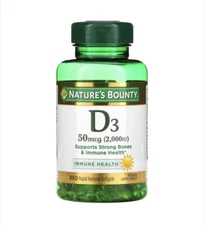 Nature’s Bounty Vitamin D3 2000 IU Softgels - 350 Count