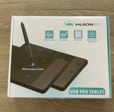 Huion USB Pen Tablet Graphics Drawing  Board Kit Black H420