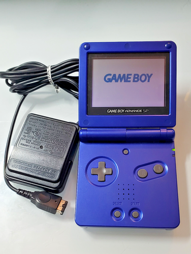 Nintendo Game Boy Advance SP AGS-101 Blue Charger TESTED WORKS +Games Available+