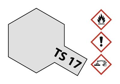 85017 Tamiya TS-17 Aluminium Silber GLÄNZEND 100ml Sprühfarbe (1l=104,90 ), GMK