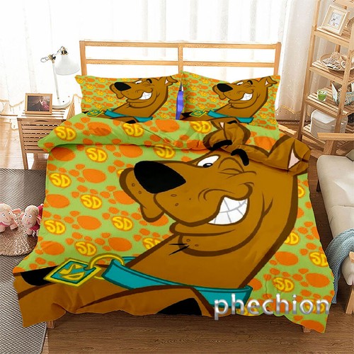 3D Scooby-Doo Quilt Duvet Set Bedding Set Pillowcase Single Double Queen Gift