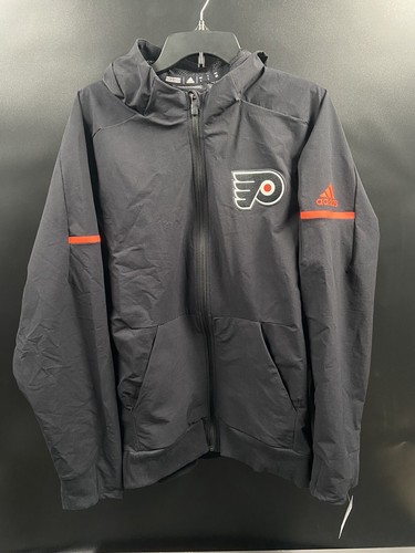 Adidas NHL Philadelphia Flyers Herren Woven Full Zip Hoodie Gr. L schwarz D78570
