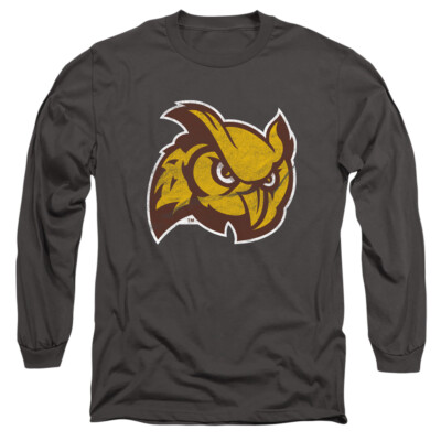 Rowan University Adult Long Sleeve T-Shirt Profs Primary Logo, Charcoal, S-3XL