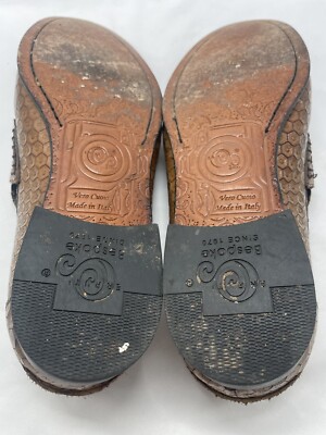 Cerruti Bespoke Leather Italy Hexagon Pattern Loafers Dress  display picture 1