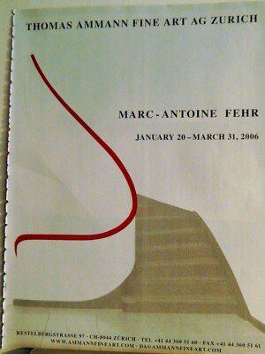 MARC-ANTOINE FEHR  ART PIECE VTG ORIG  2006 ADVERTISEMENT