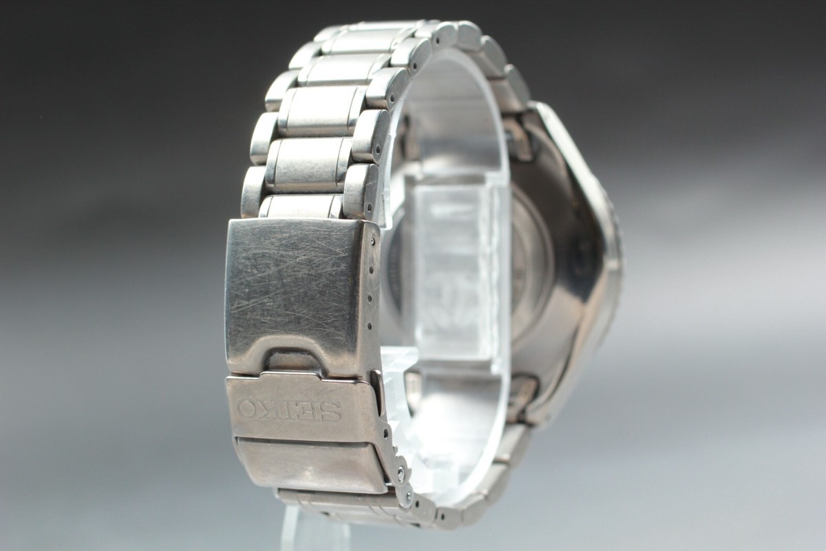 EXC+5* Seiko AGS Landmaster 5M45-6A01 Black Dial Titanium Kinetic