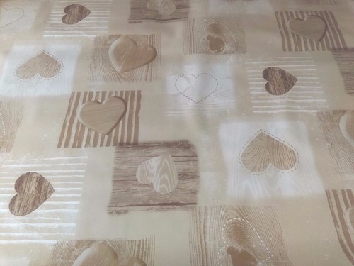 PVC Wipe Clean Tablecloth Oilcloth Vinyl PVC Heart Designs &Colours+FREE POSTAGE - Picture 2 of 19