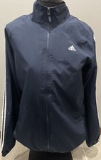 Adidas Active 360 Mens Size M Long Sleeve Blue Full Zip Lined Windbreaker Jacket