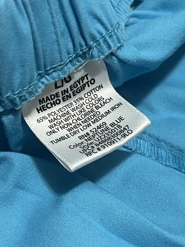 SB Scrubs Womens Sz Large Neptune Blue Scrub Pants Elastic Waistband Drawstring - Picture 9 of 17