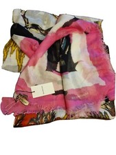  SCIARPA GRANDE MULTICOLORE BALENCIAGA CHARDON 100% MODAL 140X140CM NUOVA CON ETICHETTA