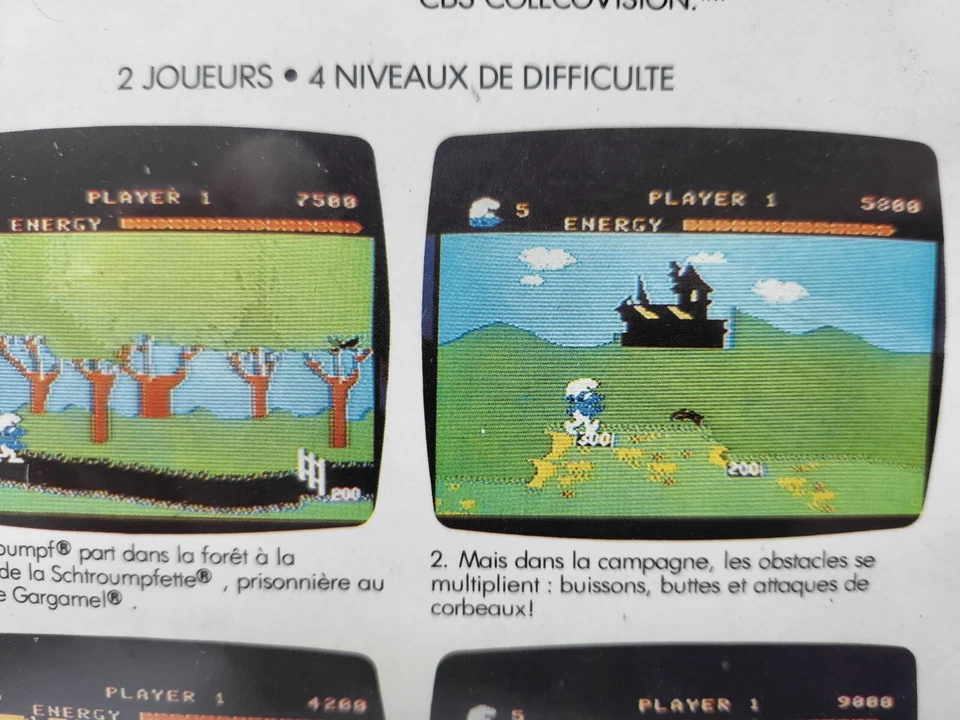 NEW W/CREASED BOX  FRENCH CBS  SCHTROUMPFS SMURF Colecovision  RARE #L12 - Image 4 of 4